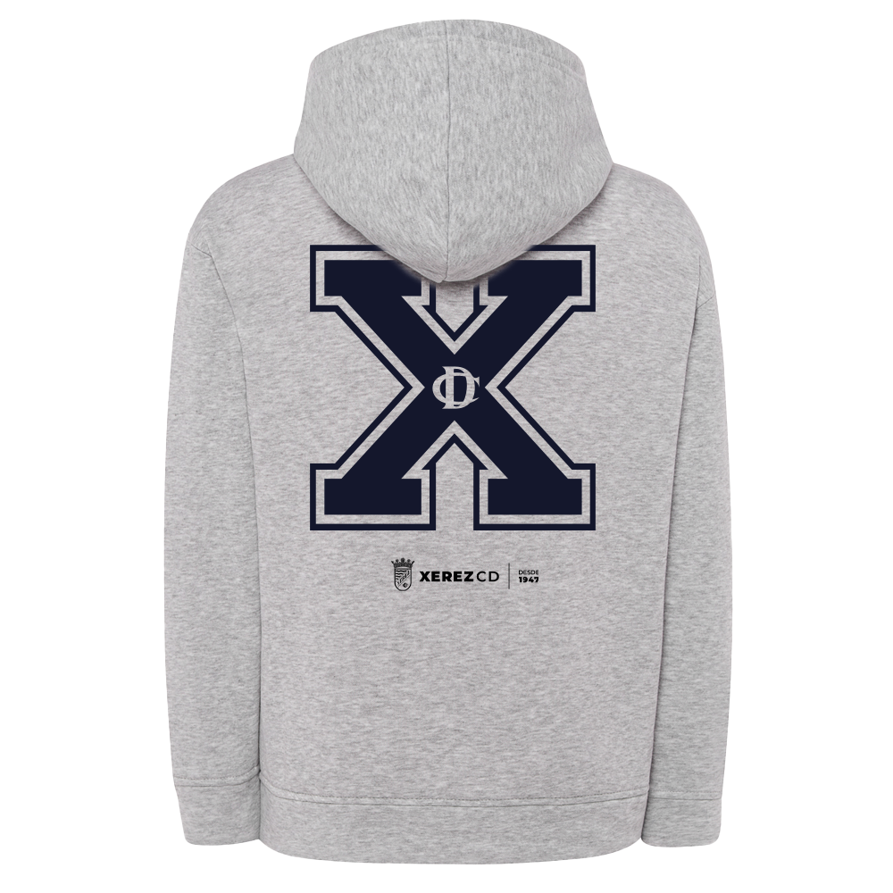 SUDADERA X GRIS JUNIOR